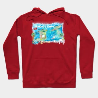 Trinidad Illustrated Travel Map with Roads and Highlights Hoodie